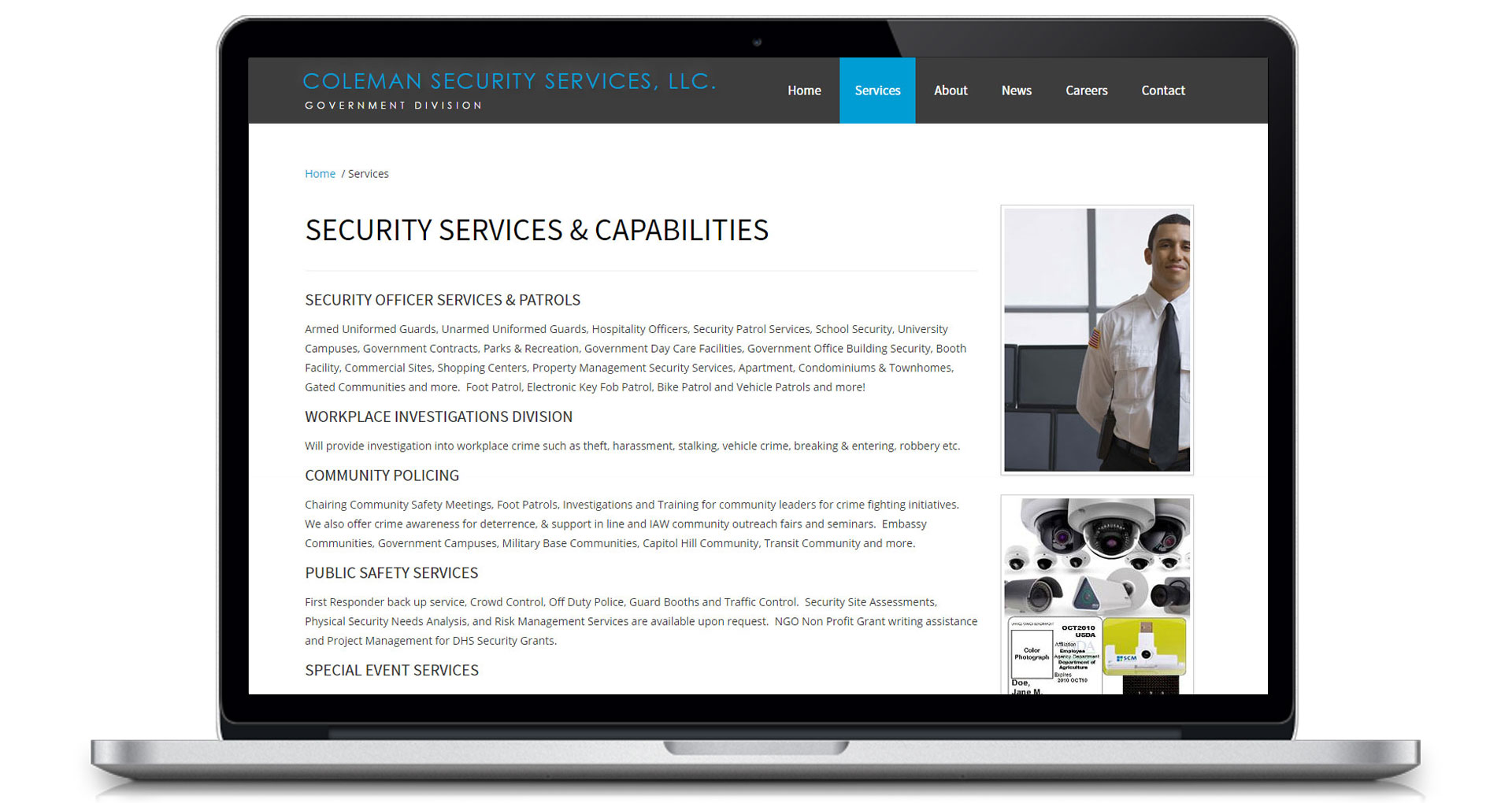 Coleman Security Services Project
